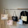 Bolsa Feminina de Ombro Axilar de Grande Capacidade Nova Primavera Verão 2025 Linda Moda Casual Bolsa Tote Borboleta Tendência Transfronteiriça