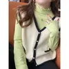 Camisa básica feminina com barra franzida 2026 nova primavera outono inverno gola alta pequena estilo pequeno perfume top interno camiseta branca manga longa