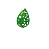 Pingente de Jade Pingente de Jade Verde Seco Oco Pingente Cauda de Fênix Verde Yang Colar Pingente Verde Turquesa Pingente de Brinco