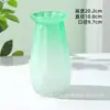 Jarrón de Vidrio Sódico-Cálcico Personalizado Transfronterizo, Frasco de Vidrio para Almacenamiento, Estilo Geométrico Graduado Mate de Lujo Ligero, Decoración para Arreglo Floral de Sala de Estar