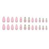 Flores Listradas Metálicas Brilho Francês Contas Douradas Meninas Branco Doce Gentil Elegante Moda Estilo Ins Manicure
