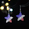 Los Pendientes de Gancho para Oreja Más Populares de Amazon para el Día de la Independencia, Estrella de Cinco Puntas Super Flash para Mujer, Pendientes de Moda y Exquisitos de Cobre