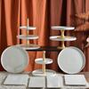 Adornos para mesa de postres, pasteles, aperitivos, comidas frías, té, mesa de descanso, estante de exhibición, decoración de cumpleaños estilo Mori, plato de frutas