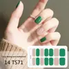 Adesivos para Manicure em Gel Sem Luz de 14 Dedos Popular na Temu Transfronteiriça Adesivos de Unha à Prova d'Água de Longa Duração