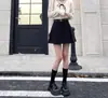 Otoño/Invierno 2027 Nuevo Color Sólido Lana Engrosada Línea A Nicho Falda Plisada Cintura Alta Adelgazante Versátil Falda Corta