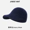 Gorra de béisbol deportiva de punto de color sólido casual británica para exteriores para hombres con cabezas grandes, adecuada para mujeres, gorra de béisbol elástica, gorro de invierno