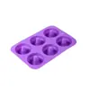 Molde de Silicona de Grado Alimenticio, Fácil de Desmoldar, Molde Redondo para Donas Resistente a Altas Temperaturas, Molde para Postres de Pastel