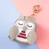 Porta-moedas Criativo Chaveiro Pingente Coruja Distintivo Fofo Feminino Mini Grande Capacidade Bolsa para Cartões Pequena Bolsa para Cartões Enfeites Pendentes