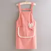 Delantal de Cocina de Pana Fresco y Sencillo de Manga Larga para Uso Doméstico, Bata Resistente a Manchas y Repelente a la Suciedad para el Trabajo, Ropa de Trabajo para Comer para Adultos