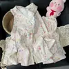 Pijama de algodón nube para mujer, primavera y otoño, estilo dulce coreano, manga larga de encaje, pantalones largos, corte holgado, se puede usar afuera, conjunto para el hogar