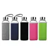 Vaso de Agua Deportivo de Vidrio de Borosilicato de una Sola Capa Transfronterizo con Cubierta de Tela Taza Regalo Creativa Vidrio Simple de Gran Capacidad Resistente a Altas Temperaturas