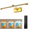 Luz Frontal de Espejo Recargable Inalámbrica, Aplique de Pared LED Regulable, Luz para Espejo de Tocador de Gabinete de Baño, Lámpara de Pared Recargable de Tira Larga