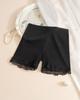 Shorts de Pijama Delgados de Verano, Ropa Interior 100% Seda de Morera, Pantalones Cortos de Seguridad de Encaje Anti-Exposición de Cintura Alta para Mujer