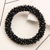 Moda coreana cristal cor elástico elástico faixa de cabeça rabo de cavalo simples elegante requintado faixa de cabelo pulseira feminina