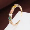 Anillo de Margarita Colorido Dulce y Romántico con Circonita, Estilo Ins Lindo Dopamina Anillo de Cobre Puro para Mujer Joyería al por Mayor