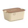 Caja de Almacenamiento de Escritorio, Snacks, Artículos Varios, Cesta de Almacenamiento de Fruta, Caja de Almacenamiento de Ropa de Plástico Portátil para el Hogar con Tapa