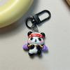 Chaveiro de Panda Pequeno Desenho Animado Chaveiro de Namorada Fofa Acessórios para Pendurar em Mochila de Estudante Acessórios de Bolsa Pequenas Joias Presente
