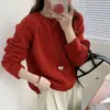 Suéter de punto de ganchillo redondo de alta gama estilo coreano para mujer, nuevo top de punto casual holgado para otoño e invierno