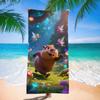Toalla de Playa de Capibara Nueva Transfronteriza Toalla de Baño de Microfibra de Dibujos Animados para Niños Capibara Absorbente Secado Rápido