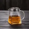 Juego de Té Kung Fu Resistente al Calor Vidrio de Alta Temperatura Taza de Presentación con Colador de Té Filtro Divisor de Té Taza de Presentación de Vidrio Espeso Grande y Pequeño