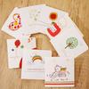 Tarjeta de felicitación creativa al por mayor diy tarjeta pequeña de dibujos animados mensaje amor jardín de infancia gracias tarjeta de felicitación navideña papel transfronterizo