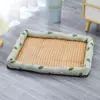 Esterillas Refrigerantes de Primavera y Verano para Mascotas, Esterillas para Mascotas para Teddy y Golden Retriever, Esterillas para Perros, Esterillas de Ratán, Almohadillas Refrigerantes, Esterillas para Gatos, Adecuadas para Todas las Estaciones
