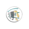 Broche de Gato Cartoon Original, Insígnia de Metal com Texto Personalizado, Pinos Versáteis para Roupas e Mochilas Atacado