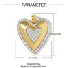 Mariposa europea y americana, luna, sol, dos tonos de oro, colgante de collar DIY de cobre y circón para mujer, accesorios de joyería de corazón y estrella