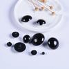 Muñeco de Peluche Juguete Accesorios de Ojos Botones de Hongo Cosido a Mano Ojos de Frijol Negro Lisos Botones
