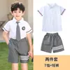 Traje de Verano Universitario para Niños, Hombres y Mujeres Estilo Británico Uniforme de Escuela Primaria Uniforme de Clase Uniforme de Clase de Graduación Uniforme de Jardín de Infancia Ropa de Verano