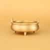Quemador de Incienso de Latón con Tres Patas, Adorno de Cobre Estilo Xuande para el Hogar para Ofrecer Incienso, Quemador de Incienso Artesanal de Patas Rectas