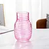 Jarrón de cristal con patrón de espiral estilo Ins, jarrón de gran capacidad estilo nórdico para hidroponía y arreglos florales, decoración de mesa para sala de estar, jarrón para flores frescas