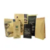 Bolsas de Empaque de Alimentos Personalizadas en Lotes Pequeños, Bolsas de Papel Kraft con Ventana Selladas por Tres Lados de Papel de Aluminio, Bolsas de Empaque Auto-Sellables de Pie, Impresión a Color