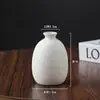 Estilo Ins Vaso Pequeno de Cerâmica Branca DIY Pintado Grafite Simples Queimado Vaso Pequeno Casa Mesa Entrada Vaso para Flores Secas