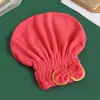 Gorro de Terciopelo Coral para Secado de Cabello para Mujer, Gorro de Princesa con Lazo, Toalla Absorbente para Secar el Cabello para Niños, Lindo