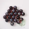 100 Piezas de Cuentas de Vidrio Transparente Ámbar de 16 mm, Canicas Marrones Oscuras Coloridas de 1.6 cm, Bolas Redondas Decorativas de 16 mm, 500 Gramos