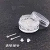 Los pendientes invisibles no necesitan quitarse para dormir con agujeros transparentes simples para levantar la oreja y palitos de plástico transparentes anti-bloqueo
