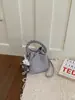 Bolso de Mano de Alta Gama para Mujer de Comercio Exterior Transfronterizo, Nuevo Bolso Cubo Texturizado de Moda, Elegante Bolso Cruzado de un Solo Hombro, Moderno