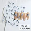 Adesivos Populares para Unhas Borboleta Aurora Azul Nova Tecnologia Adesivos de Unha Borboleta Semitransparentes Adesivos de Unha Borboleta Rosa Fantasia
