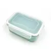 Caja para Conservar Alimentos Frescos Transfronteriza Caja de Plástico Caja de Almacenamiento Rectangular Sellada Caja de Almacenamiento para Refrigerador Lonchera para Estudiantes Lonchera para Frutas