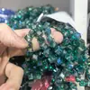 Miçangas de vidro para cubos de açúcar com furo diagonal de 8 mm para correntes de celular de cristal artesanais DIY, acessórios de pulseira simples e estilosos atacado