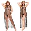 Comercio exterior transfronterizo ropa interior sexy caliente mujer gorda Europa y Estados Unidos pijama sexy tentación transparente vestido de tul ZT084