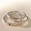 Anillo Combinado de Plata Esterlina S925 Flor Lazo Amor para Mujer Ins Trendy Viento Frío Nicho Dedo Índice Anillo de Lujo Ligero