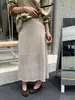 Falda de punto bodycon casual de corte recto, hueca, tejida a crochet, a la moda, estilo coreano, para mujer, nueva colección de otoño/invierno 2026, de moda