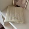 Bufanda de lana tejida con etiqueta larga y giro vintage para mujer, otoño e invierno, estilo coreano, cálida y gruesa, para estudiantes, estilo pareja
