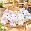 Celebridad de Internet Falda Floral Linda Colgante de Conejito Peluche Muñeco Colgante de Dibujos Animados Llavero de Muñeco