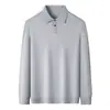 Suéter polo antibacterial de mezcla de lana, engrosado 450g para hombre, 10A, colección otoño/invierno 2026, suéter de lana de punto jacquard