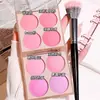 HISYI rubor inteligente de cuatro colores color natural nude maquillaje fácil de difuminar color mate contorno de color placa de rubor puro mujeres