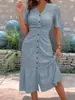 2026 Nuevo Verano Transfronterizo Estilo Europeo y Americano Moda Callejera para Mujer Vestido de Ajuste Delgado con Escote en V y Falda Irregular