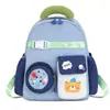 Mochila de jardín de infantes colorida de bloques de color, mochila de doble hombro para niños de 4 a 6 años, mochila infantil preescolar para niños y niñas